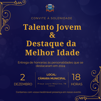 Convite - Sessão Solene Talento Jovem e Destaque da Melhor Idade